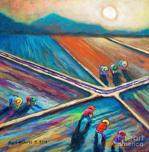 294x300 Atras Backward Painting By Paul Hilario - Filipino Painting