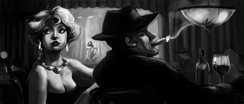 800x343 Film Noir By Cbernie - Film Noir Painting