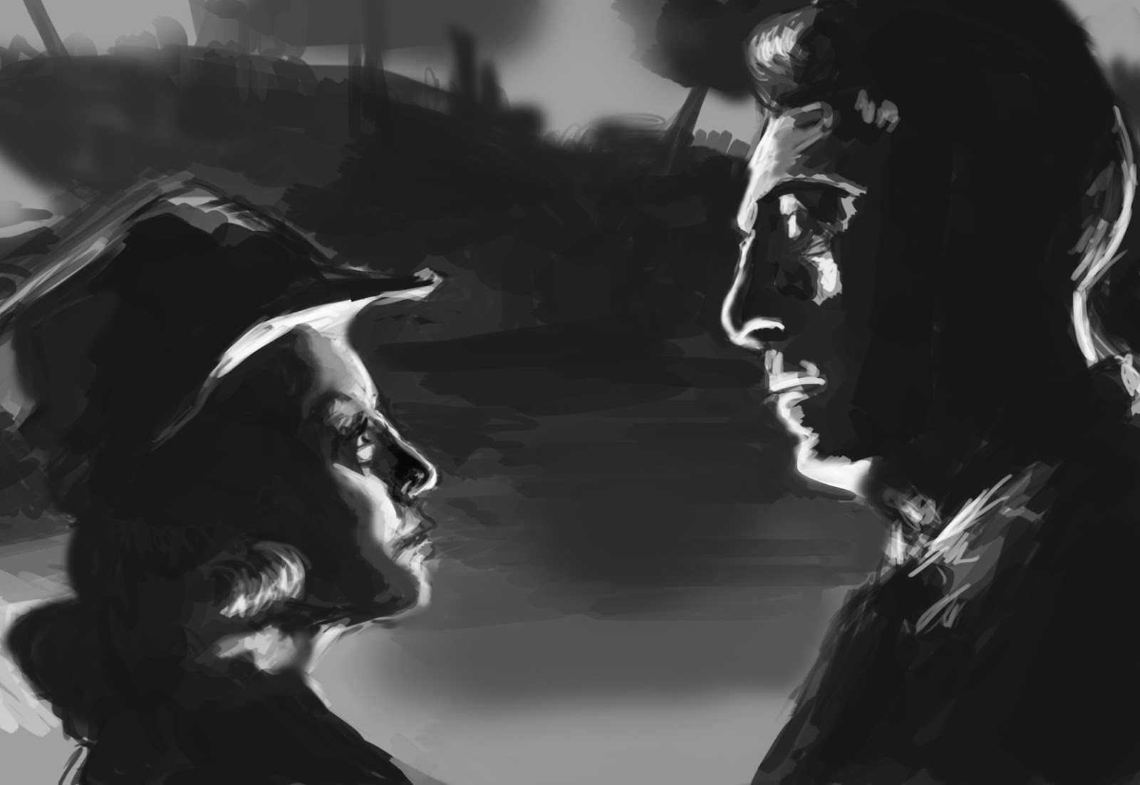 1600x1101 Markseverywhere Film Noir Speed Paintings - Film Noir Painting