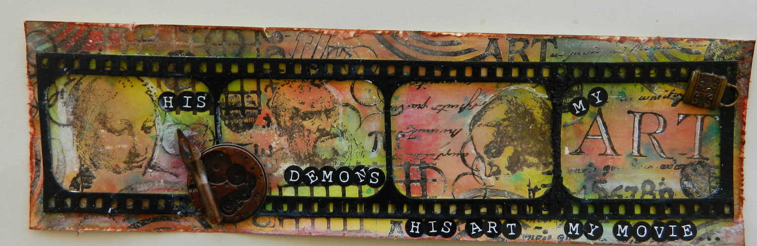 1500x488 Rubber Dance Blog Film Strip Art Mixed Media Piece - Film Painting
