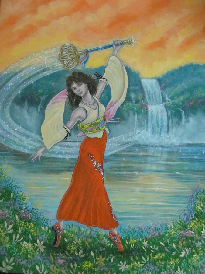 675x900 Final Fantasy Goddess Painting By John Bower - Final Fantasy Painting