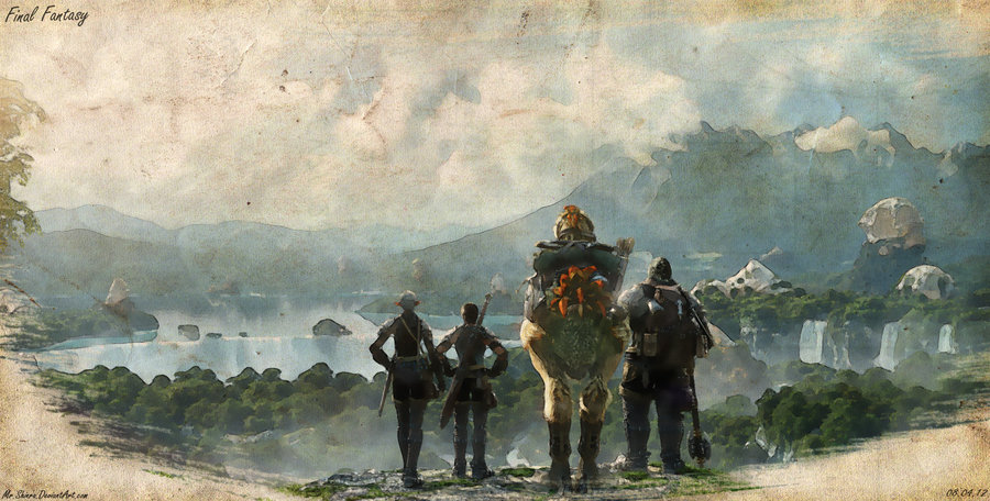 900x456 Final Fantasy Xiv Painting By Mrshinra - Final Fantasy Painting