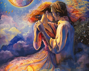 300x240 Framed Painting By Number Kit Final Fantasy World Love Is Air - Final Fantasy Painting