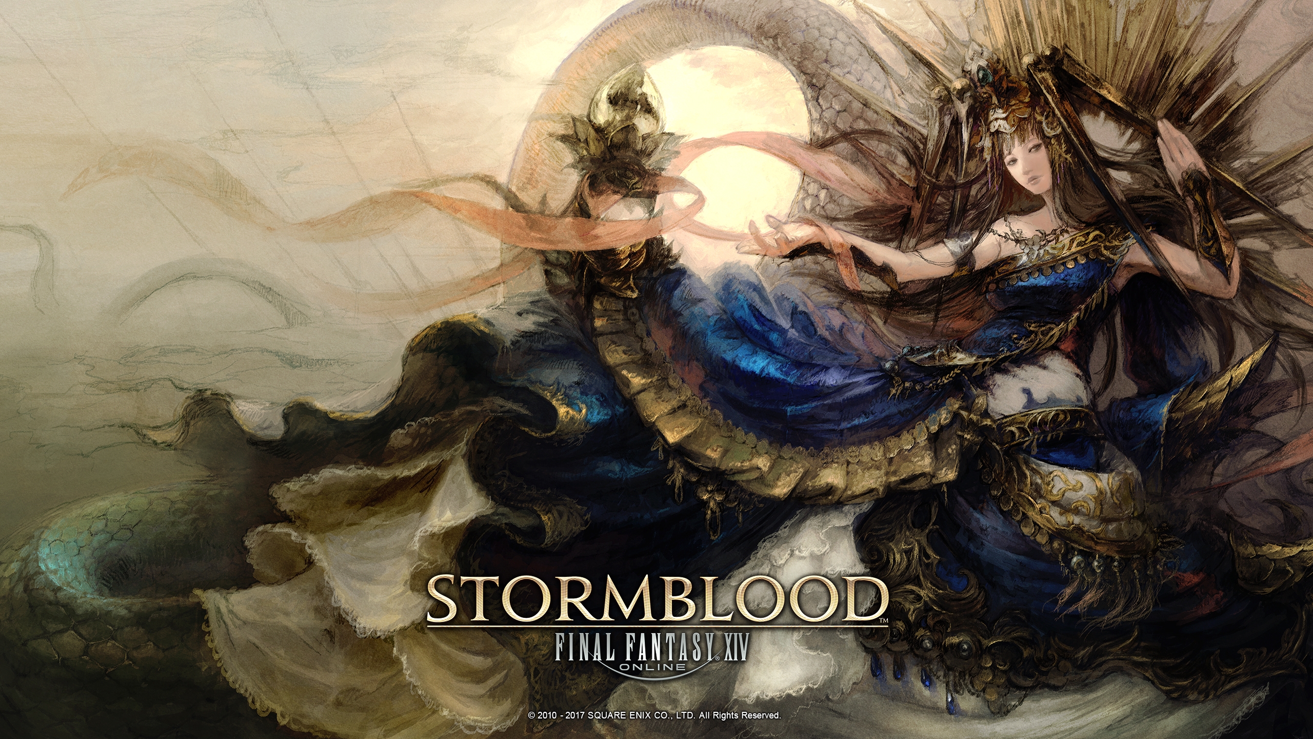 2560x1440 Wallpaper Final Fantasy Xiv Stormblood, Lakshmi, Painting - Final Fantasy Painting