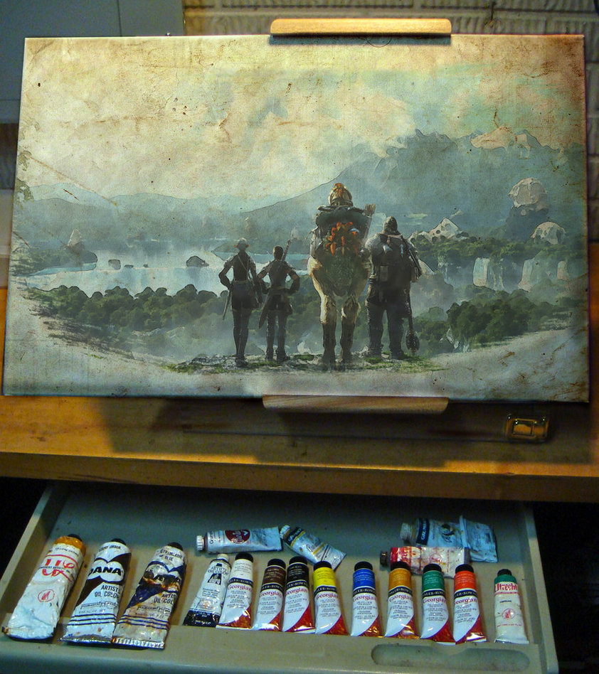 842x948 Canvas Of Final Fantasy Painting By Mrshinra - Final Fantasy Painting