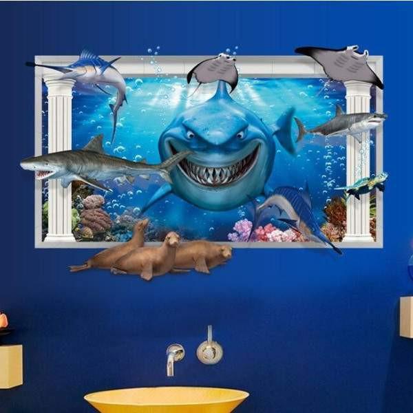 600x600 Finding Nemo Bruce Vinyl Wall Decal Gift And Gadget Guys - Finding Nemo Painting