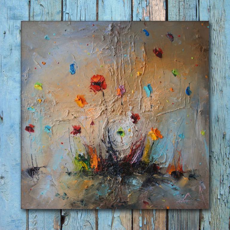 770x770 Saatchi Art On The Fields, Flower Painting, Contemporary Art - Fine Art Painting