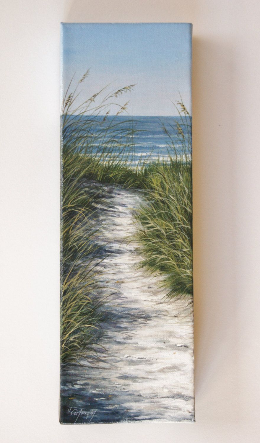 880x1500 Fine Art Original Acrylic Painting Of Beach Jcutrightartstudio - Fine Art Painting Ideas