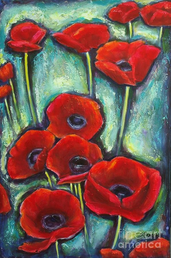 596x900 Paulines Poppies Painting - Fine Art Painting Ideas