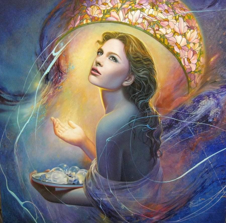 900x888 Beautiful Woman Fine Art Painting Portrait Stained Glass - Fine Art Painting Ideas