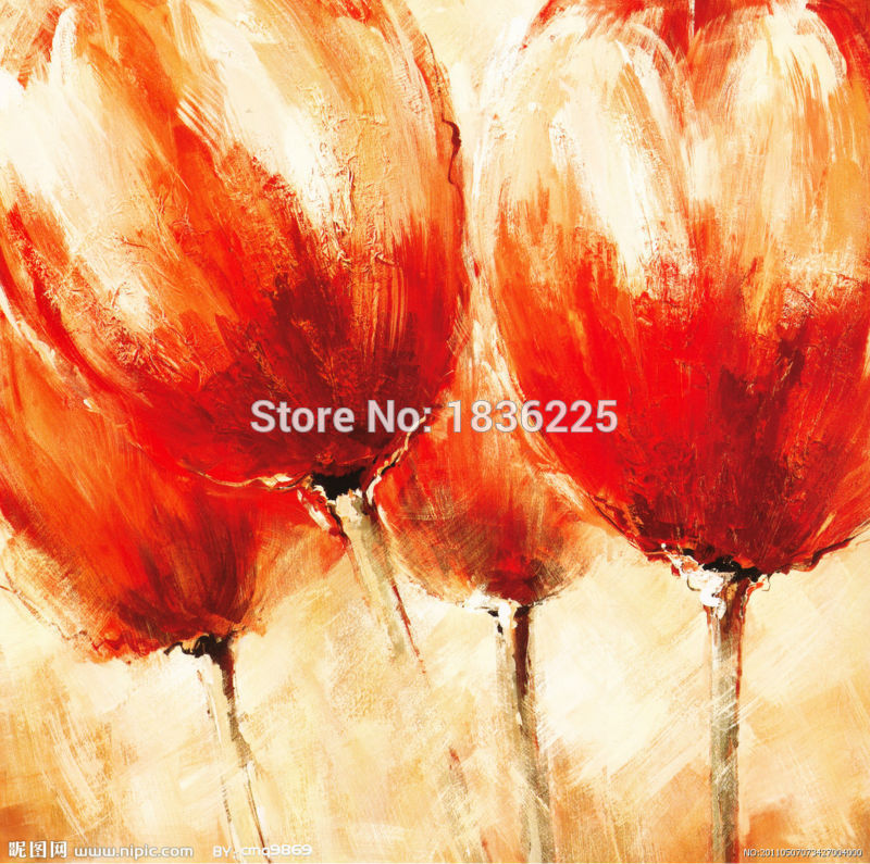 800x795 Best Selling Handmade Items Painted Canvas Modern Tulip Abstract - Fine Art Painting Ideas