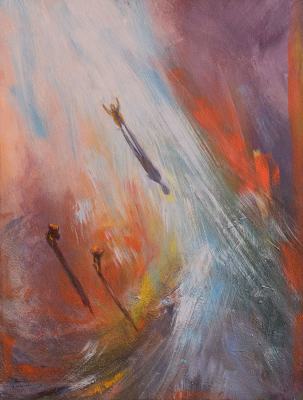 303x400 Nj Busse Fine Art Original Contemporary Abstract Figure Painting - Fine Painting Nj