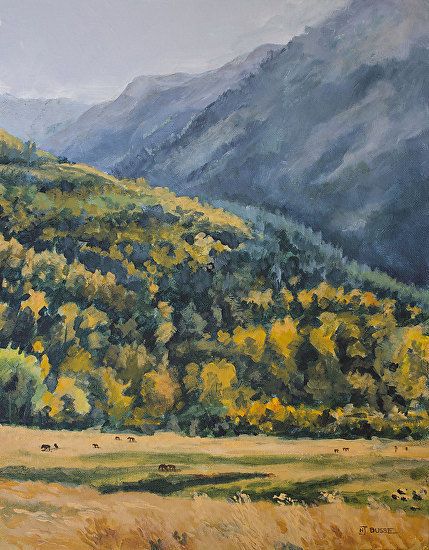 429x550 Nj Busse Fine Art Original Western Landscape Fine Art Painting - Fine Painting Nj