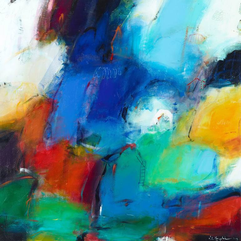 770x768 Saatchi Art Blue Notes - Fine Painting Nj