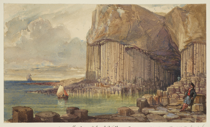826x500 William Leighton Leitch (1804 83) - Fingals Cave Painting