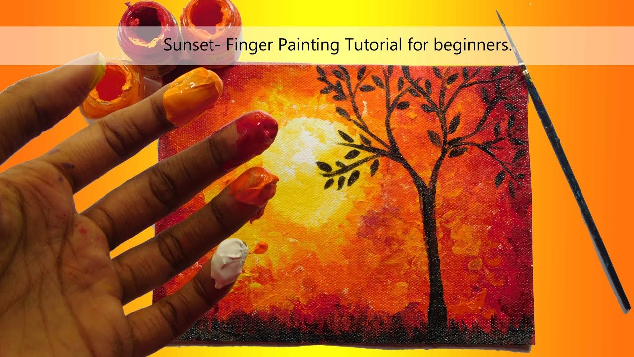 1280x720 Sunset - Finger Painting