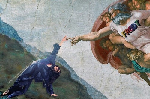 500x330 Rare Picture Of A Hobbo Touching Fingers With God (A.k.a Marina - Fingers Touching Painting