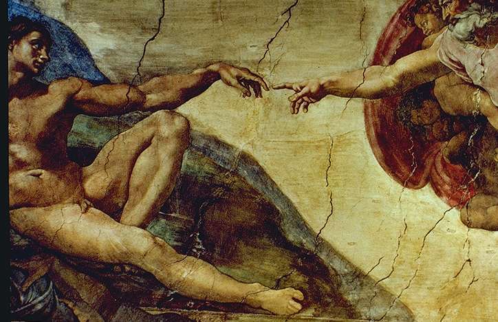 724x468 Fingers Touching Painting - Fingers Touching Painting