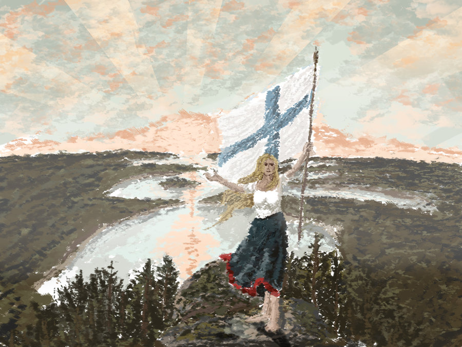 900x675 The Finnish Maid By Futurnal - Finnish Painting