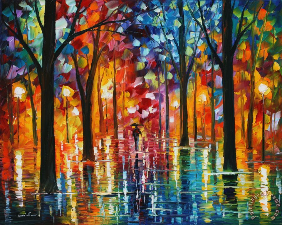 960x768 Leonid Afremov Rain Of Fire Painting - Fire Art Painting