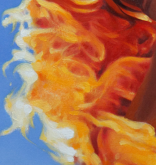 504x534 Oil Painting By Mark Vallen - Fire Art Painting