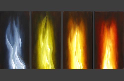 500x327 Painting - Fire Art Painting