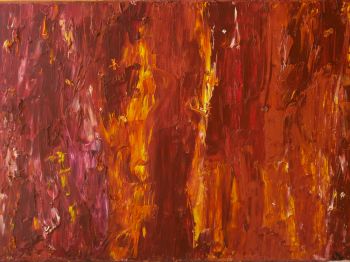 350x262 Artfido Buy Art Online Abstract Oil Painting Red Flames Fire - Fire Art Painting