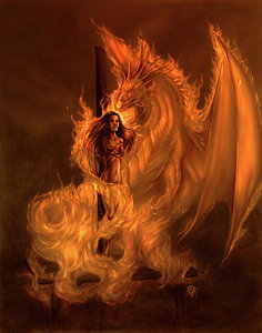 236x300 Fire Dragon Paintings Fine Art America - Fire Dragon Painting