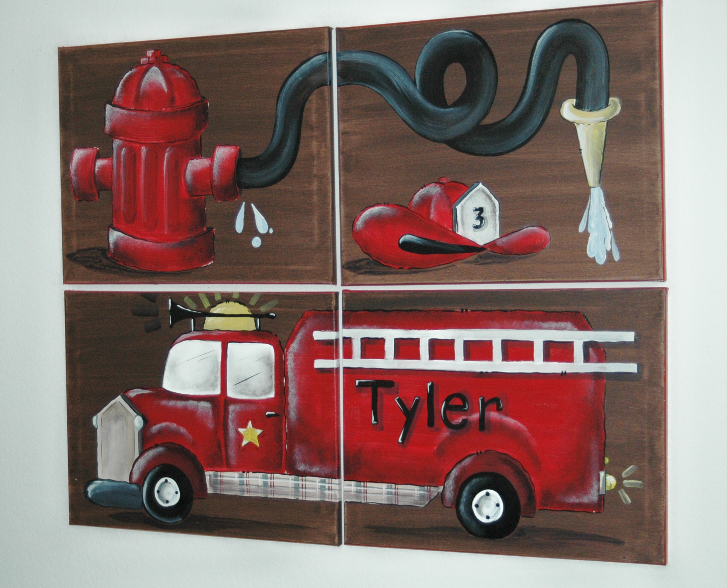 2432x1967 Fire Engine Decor - Fire Engine Painting