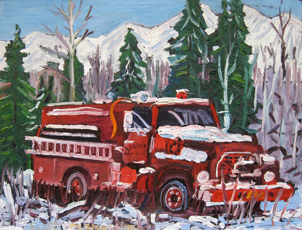 1000x762 Painting Of Fire Truck Real Art Is Better! - Fire Engine Painting