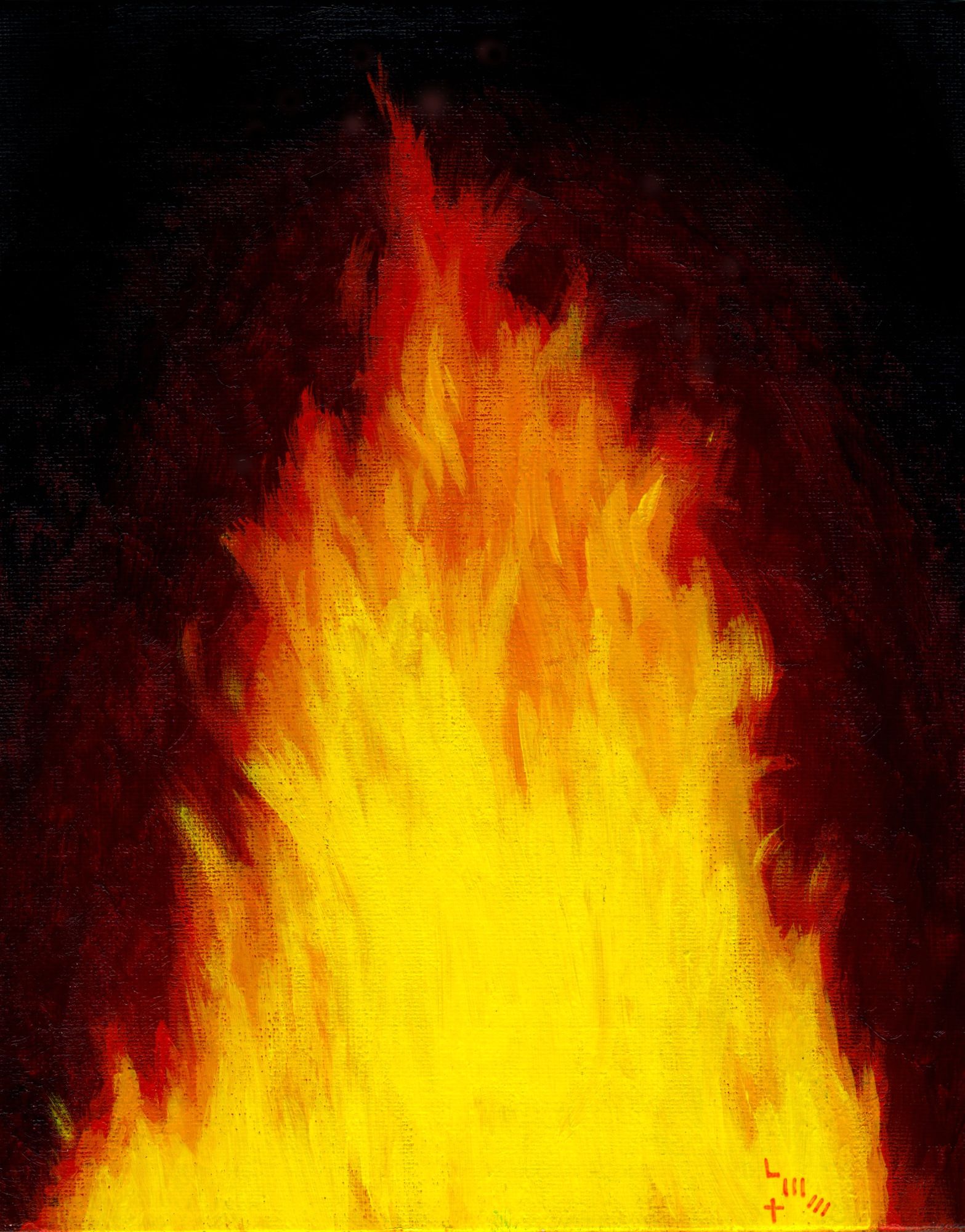 1567x2000 Painting Flames With Acrylic - Fire Painting