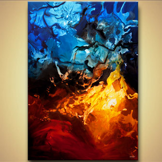 334x334 Painting - Fire Painting Artist
