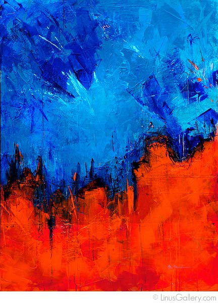 432x602 Abstract Expressionism Artist Michelle Meister Fire And Ice - Fire Painting Artist