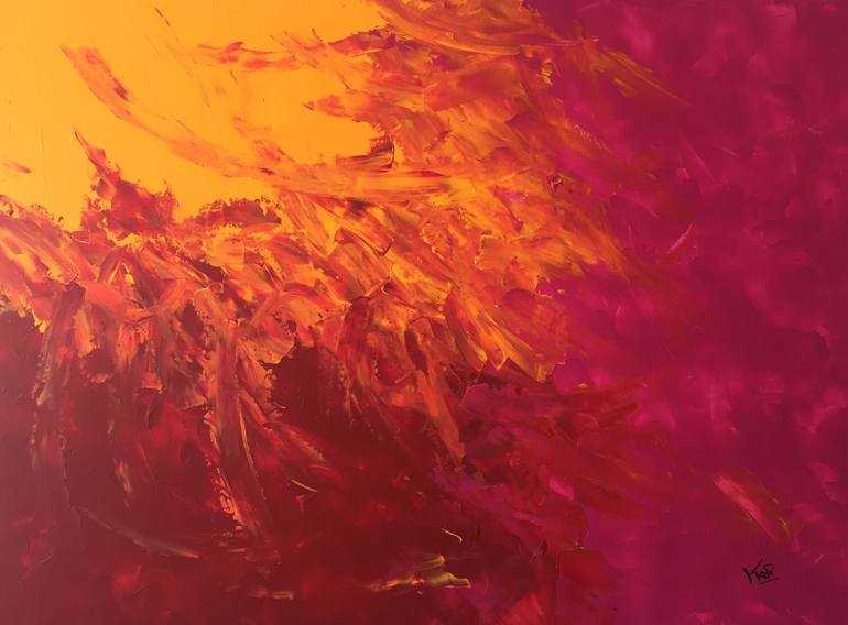 770x568 Saatchi Art Fire Painting By Kafi Artbykafi - Fire Painting Artist