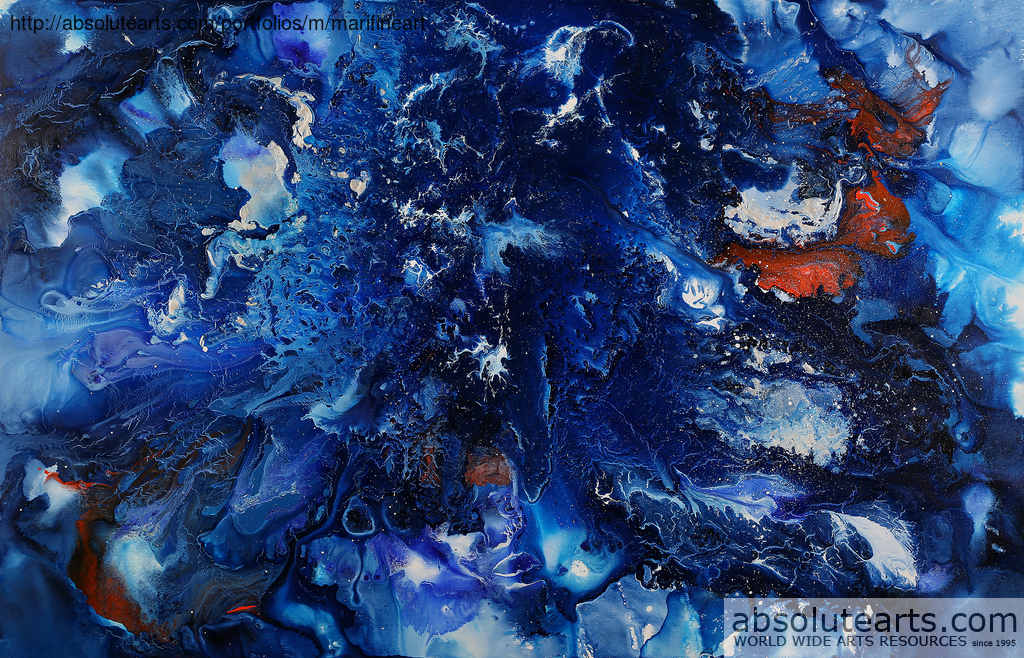 1024x658 C. Mari Pack Artwork Fire And Water Original Painting Acrylic - Fire Painting Artist