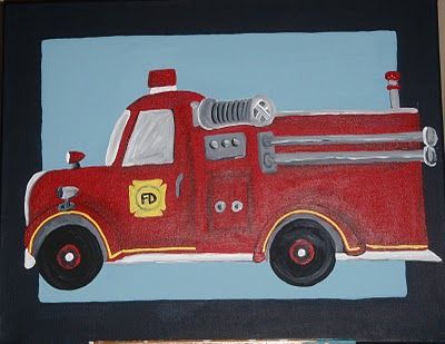 Fire Truck Painting at PaintingValley.com | Explore collection of Fire ...