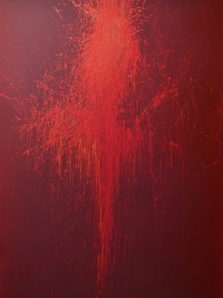 770x1027 Saatchi Art Contemporry Abstract Painting Oversize - Firebird Painting