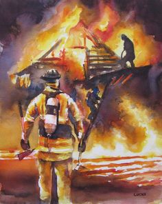 236x296 Hand Painted Firefighter Helmet Fire Helmets - Firefighter Painting