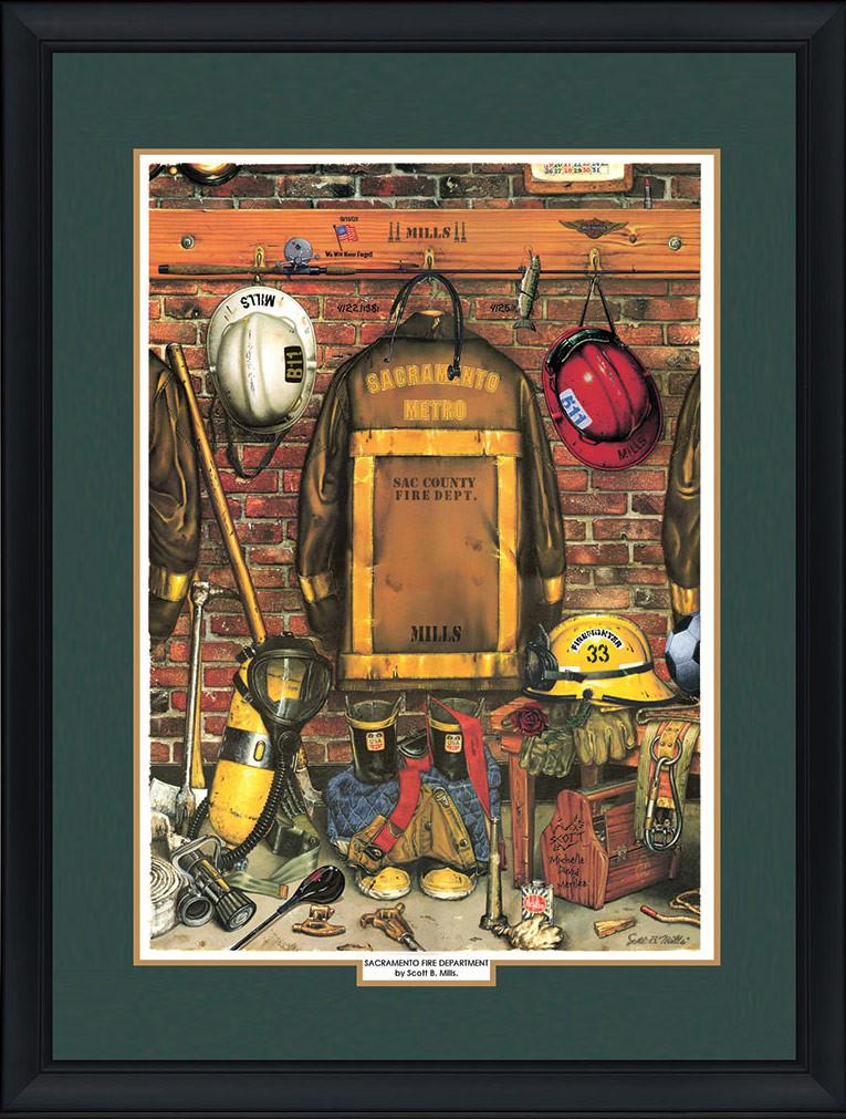 765x1011 Heroes Personalized Firefighter Art Mills Custom Art - Firefighter Painting