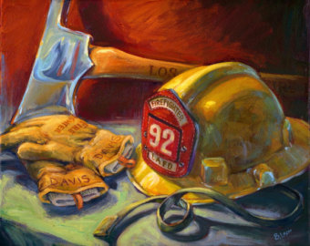 340x270 Tradition 1 Personalized Hand Painted Firefighter Canvas - Firefighter Painting