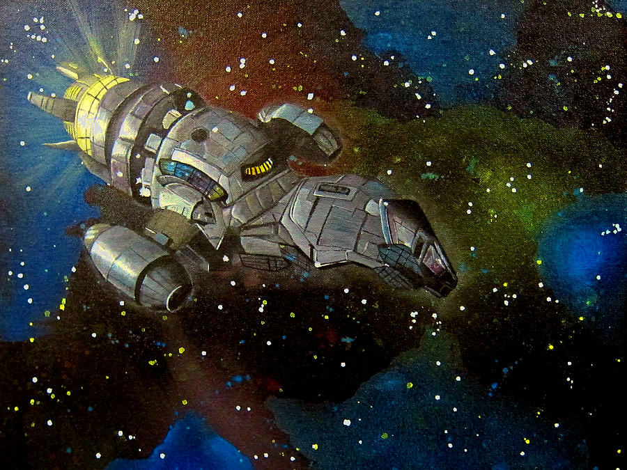 900x675 Firefly Serenity Ship Painting By Michelle Eshleman - Firefly Painting