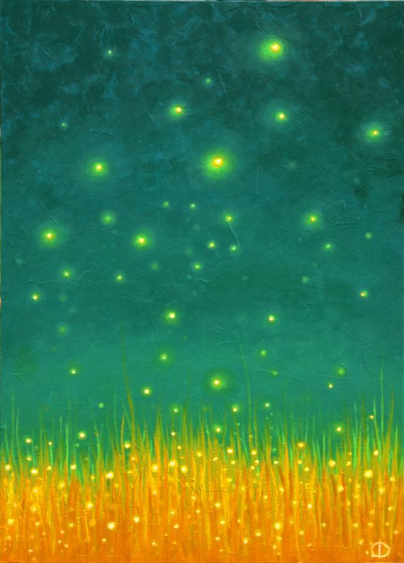 570x794 24x36 Firefly Painting Original Large Original By Paperfinchart - Firefly Painting