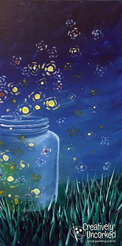 396x800 Flight Of The Fireflies Creatively Uncorked Http - Firefly Painting