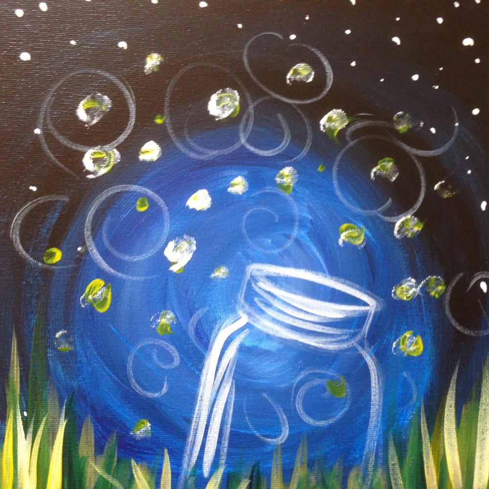 1000x1000 Paint And Sing For Kids! ~ Catching Fireflies Popup Paint Party - Firefly Painting