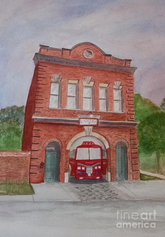 625x900 South Carolina Firehouse Painting By Lucy Mcguffey - Firehouse Painting