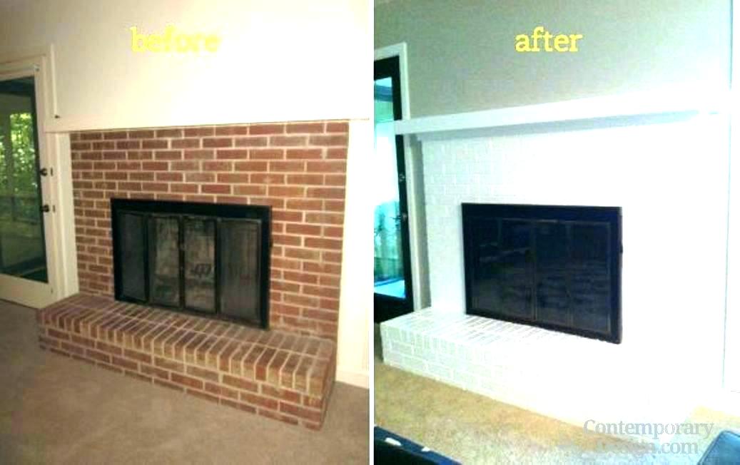 1037x652 Painted Brick Fireplace Painting Red Brick Fireplace Painted Brick - Fireplace Painting