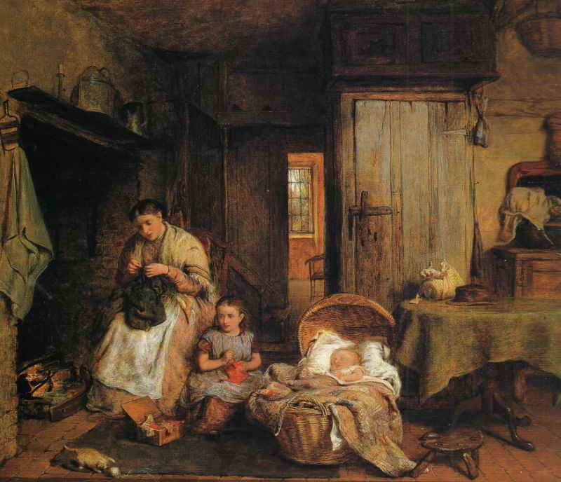 800x688 British Paintings George Smith - Fireside Painting