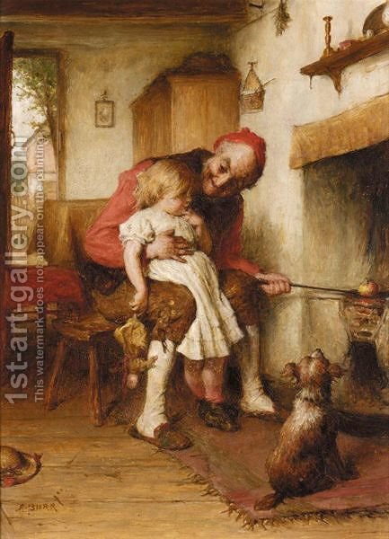 433x600 By The Fireside Alexander Hohenlohe Burr Reproduction 1st Art - Fireside Painting