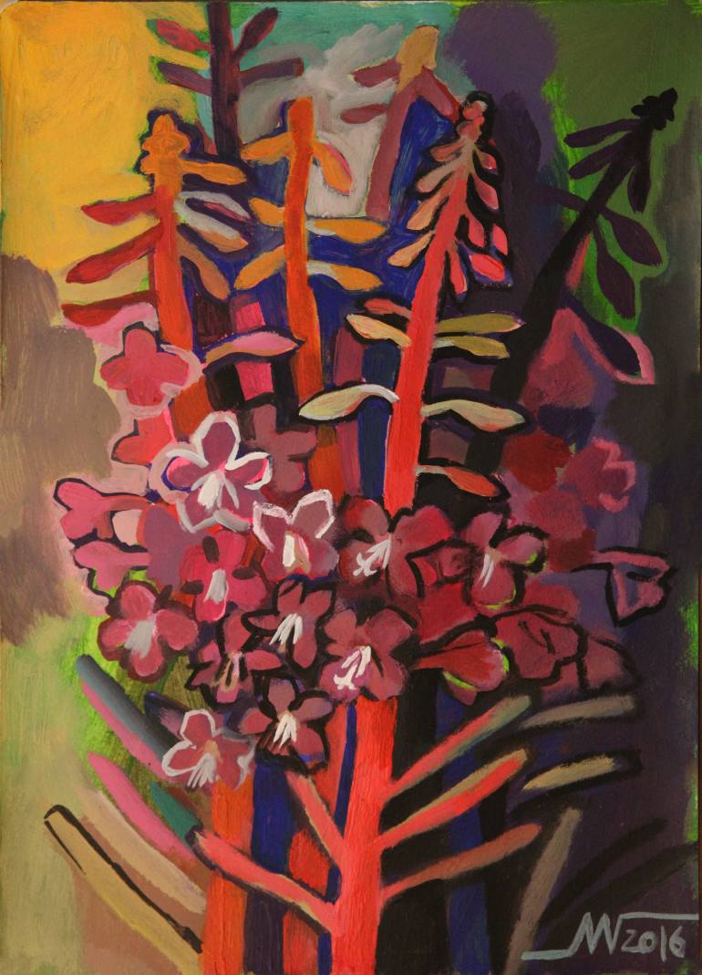 770x1069 Saatchi Art Fireweed Painting By Marina Gorkaeva - Fireweed Painting