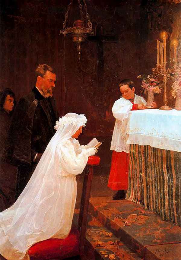 600x862 First Communion, 1896 By Pablo Picasso - First Communion Painting